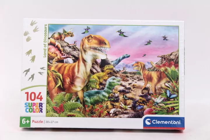 Puzzle 104. Super Kolor. Land of Dinosaurs. 25768 - tantis.pl