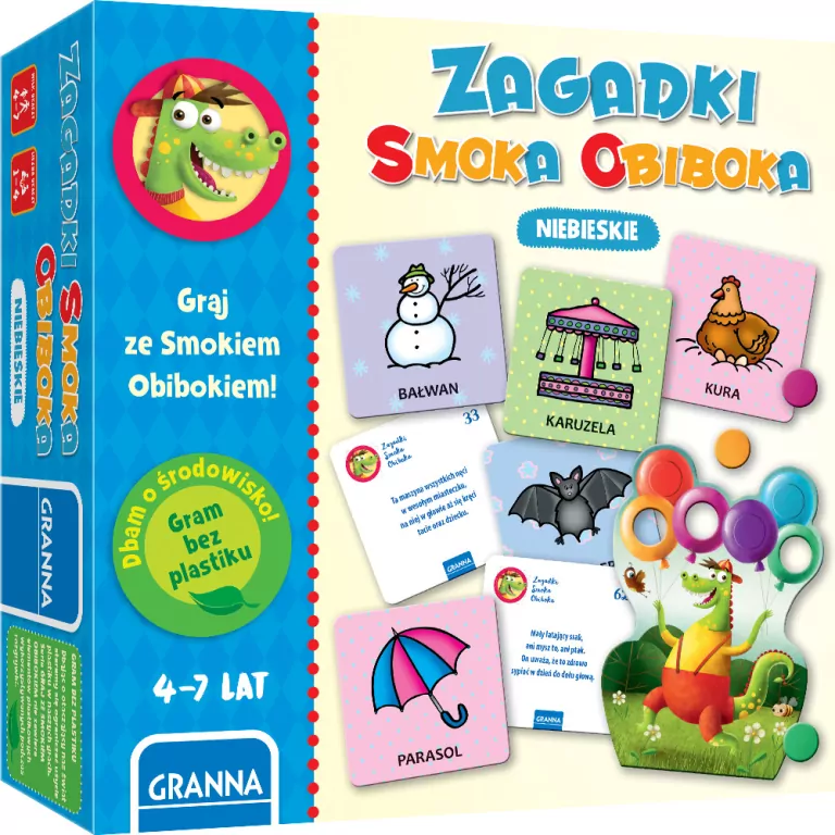 Zagadki Smoka Obiboka. Niebieskie. Graj ze Smokiem Obibokiem - tantis.pl
