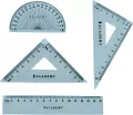 Zestaw geometryczny Academy z linijką 15cm mix - tantis.pl
