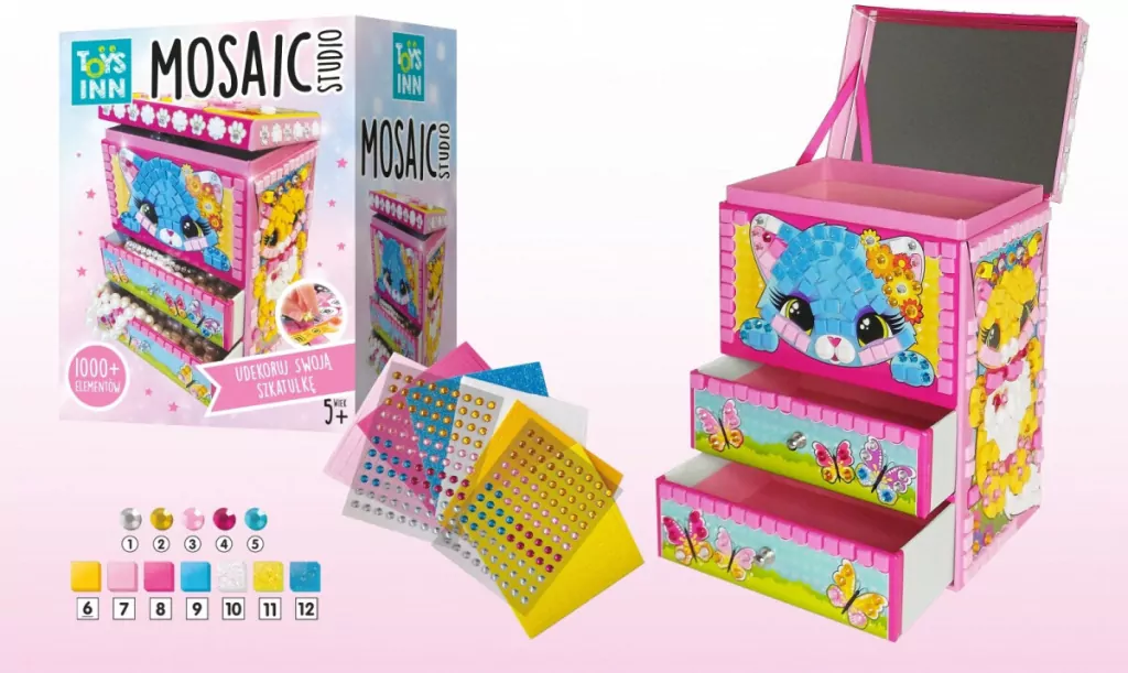 Szkatułka mozaika Kotek. Toyslnn - tantis.pl