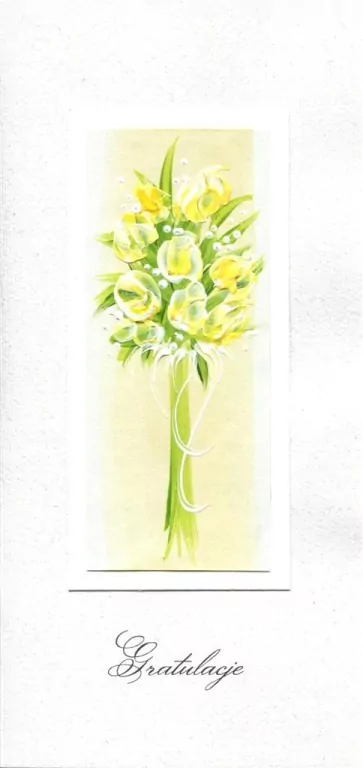 Karnet Gratulacje DL G01 - Zielony bukiet - tantis.pl