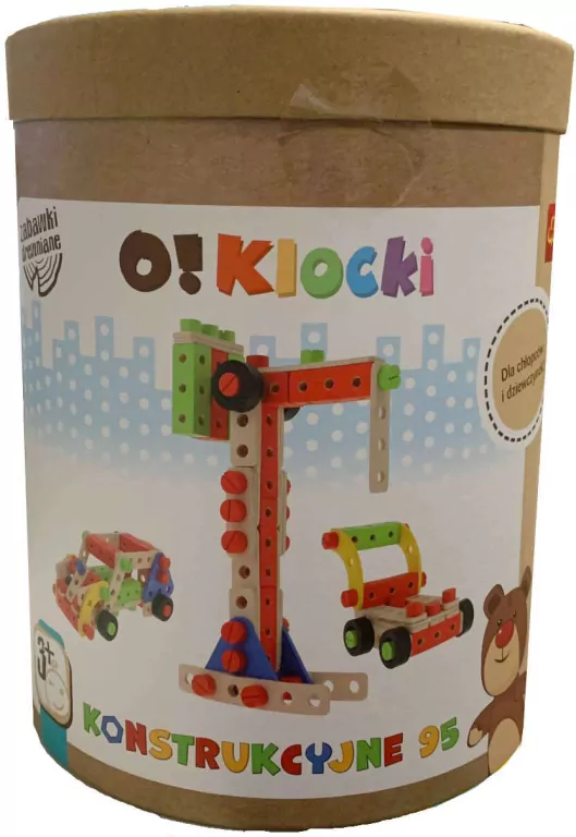 Zabawka drewniana. O! Klocki konstrukcyjne 95 el. - tantis.pl