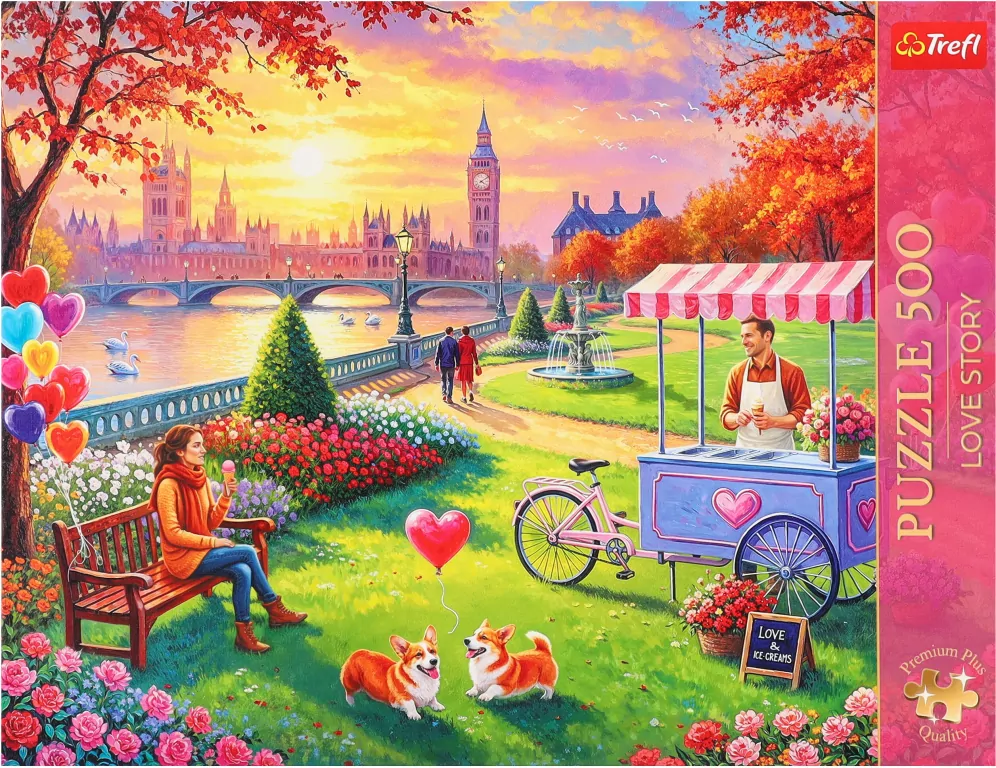 Puzzle 500 Love Story: Romantyczny Londyn TREFL - tantis.pl
