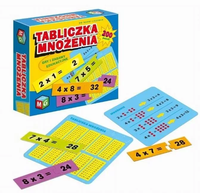 Tabliczka mnożenia. Gra edukacyjna. Multigra - tantis.pl
