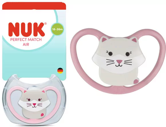 NUK. Perfect Match. Smoczek. 18-36 miesięcy. Kot - tantis.pl