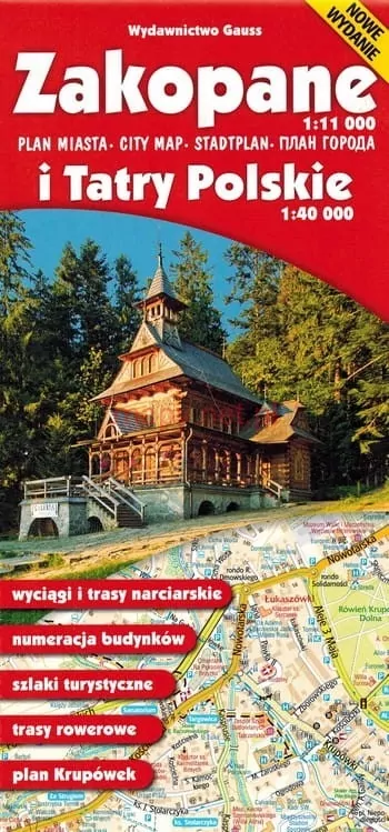 Zakopane i Tatry Polskie. Mapa wyd. 14 - tantis.pl