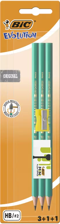 BIC. Ołówek Evolution Original 650 HB Zestaw Blister 3+1+1 - tantis.pl