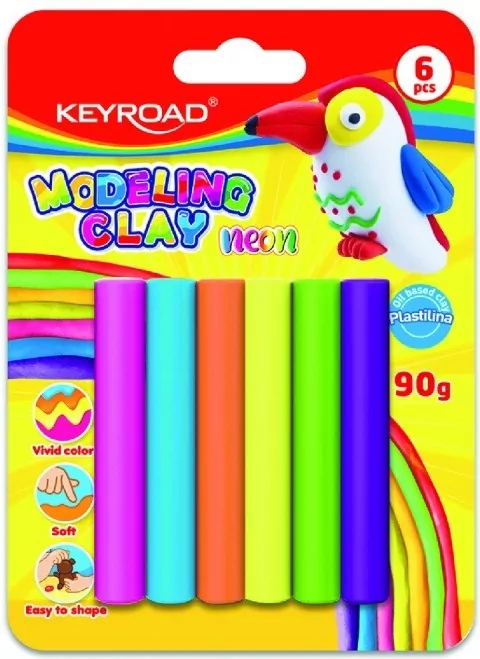 Plastelina neon 15g 6 kolorów - tantis.pl