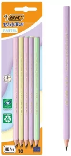 Ołówek BIC Evolution Pastel bez gumki blister 10 szt. - tantis.pl