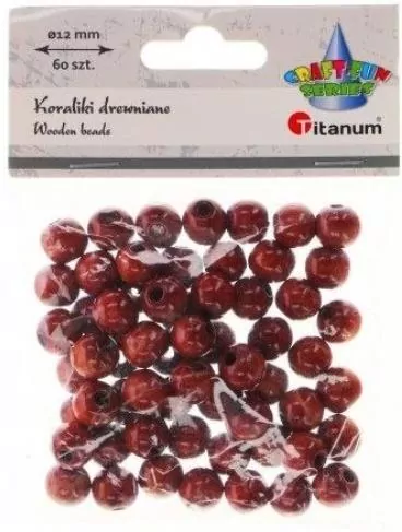Koraliki drewniane brązowe 60szt - tantis.pl