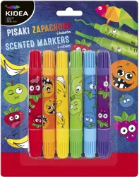 Pisaki zapachowe dwustronne 6 kolorów KIDEA