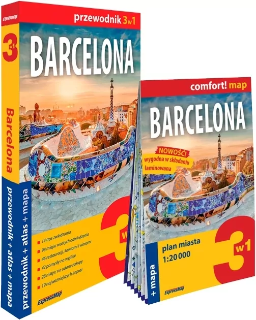 Barcelona 3w1 przewodnik + atlas + mapa - tantis.pl