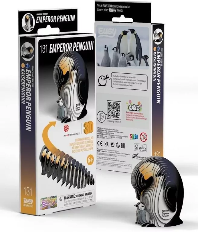 Pingwin Cesarski Eugy. Eko Układanka 3D - tantis.pl
