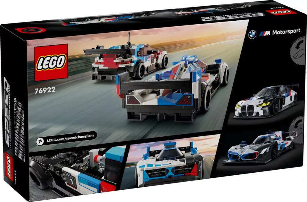 LEGO® Speed Champions. Samochody wyścigowe BMW M4 GT3 & BMW M Hybrid V8 76922 - tantis.pl