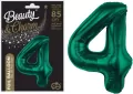 Balon foliowy cyfra 4. Zieleń butelkowa 85cm - tantis.pl