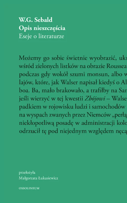 Opis nieszczęścia. Eseje o literaturze - tantis.pl