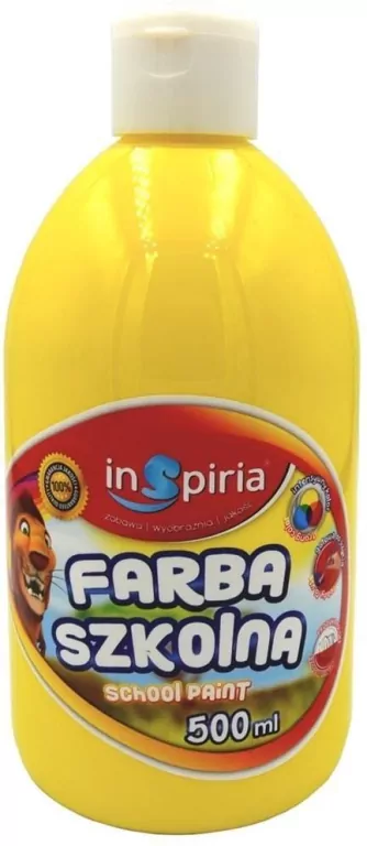 Farba szkolna. Żółta 500ml - tantis.pl