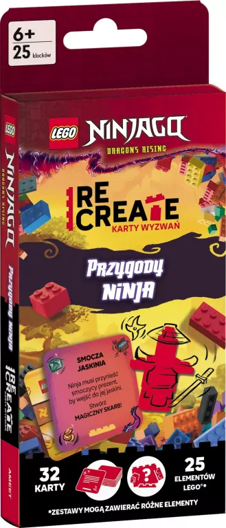 Lego Recreate. Karty Wyzwań. Przygody ninja - tantis.pl