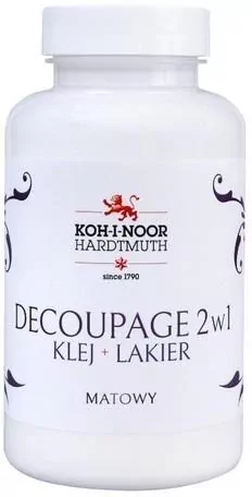 Klej 2w1 z lakierem do decoupage. Mat 200ml - tantis.pl