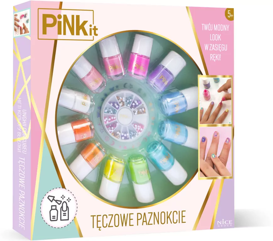 Pink It Tęczowe paznokcie - tantis.pl