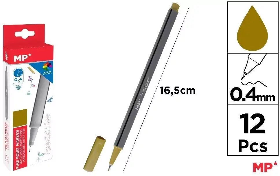 Cienkopis 0.4mm złoty - tantis.pl
