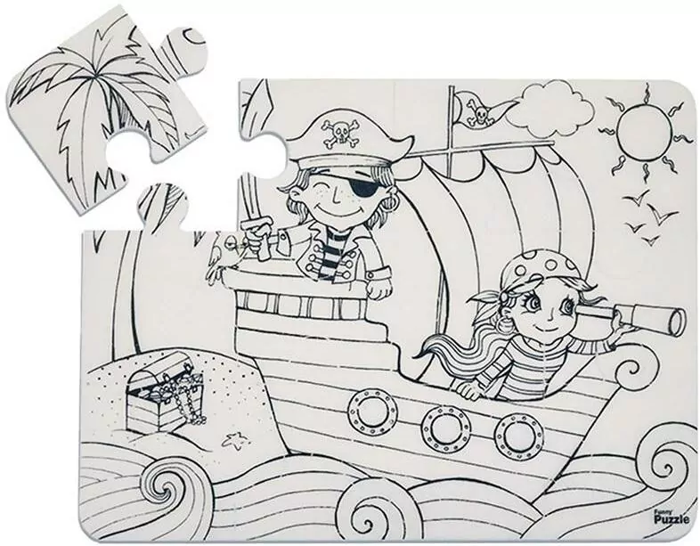 Puzzle Wyspa Piratów Funny Mat STRIGO - tantis.pl