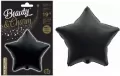 Balon foliowy B&C Gwiazda matowa, czarna 44cm - tantis.pl