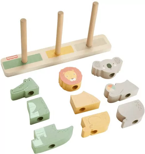 Fisher-Price. Drewniane zwierzątka Układaj i sortuj - tantis.pl