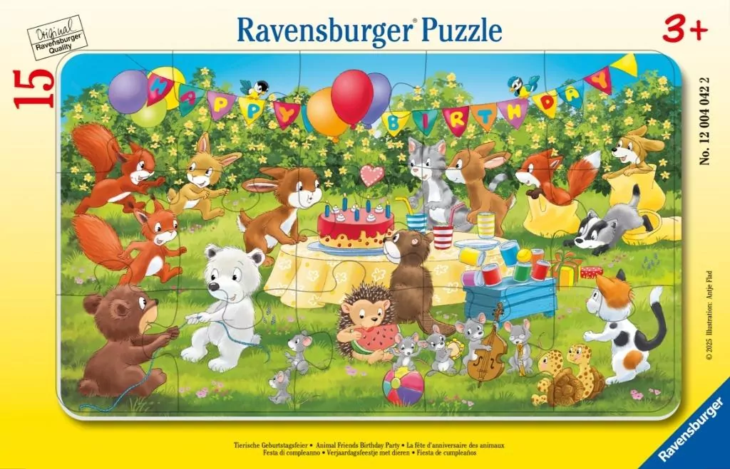 Puzzle dla dzieci 2D w ramce: Przyjęcie urodzinowe - tantis.pl