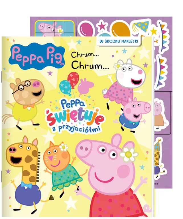 Świnka Peppa. Peppa świętuje z przyjaciółmi. Chrum chrum. Cz.86 - tantis.pl