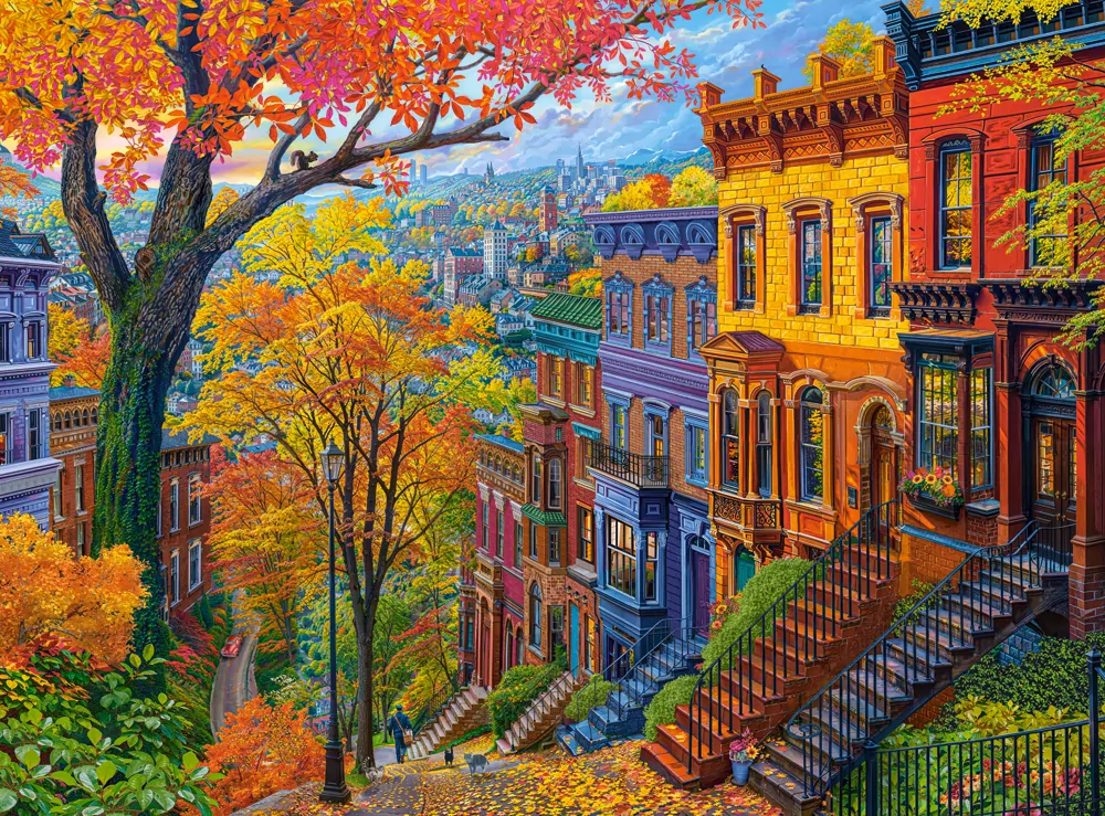 Puzzle 3000 Autumn City Hill CASTOR - tantis.pl