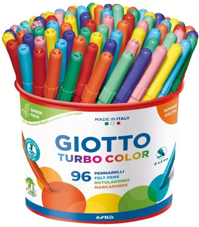 Flamastry Turbo Color 96 kolorów GIOTTO - tantis.pl