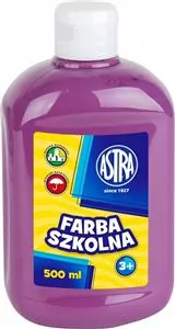 Farba szkolna śliwkowa 500ml ASTRA - tantis.pl