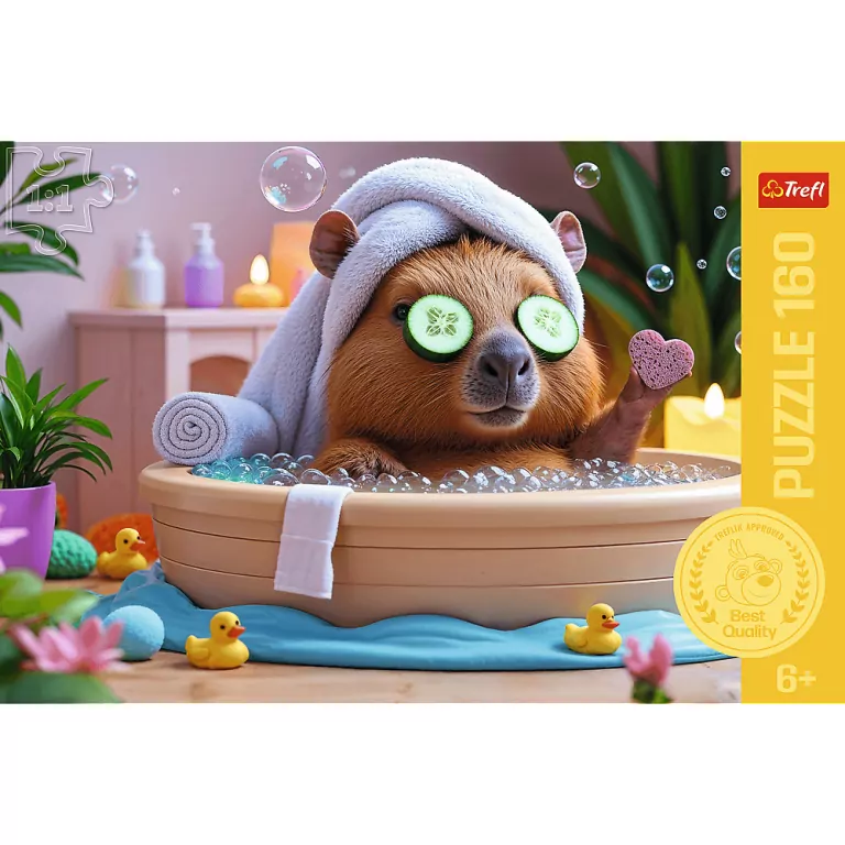 Puzzle 160 Kapibara w SPA Rodzina Treflików TREFL - tantis.pl