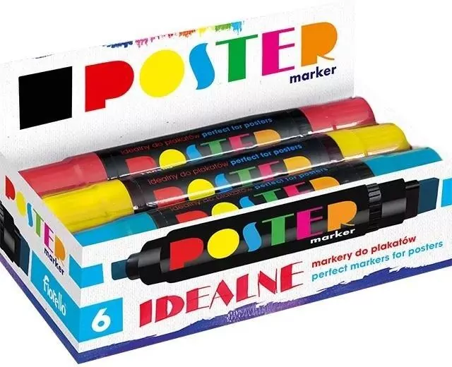 Marker plakatowe. Poster, 6 kolorów - tantis.pl