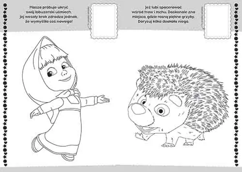 Masza i Niedźwiedź. Koloruj i naklejaj 2 - tantis.pl