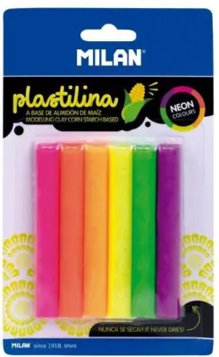 Plastelina Neon 6 kolorów MILAN