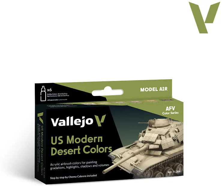 Vallejo: 71.209 - Model Air - AFV - US Modern Desert Colors (6x18 ml) - tantis.pl
