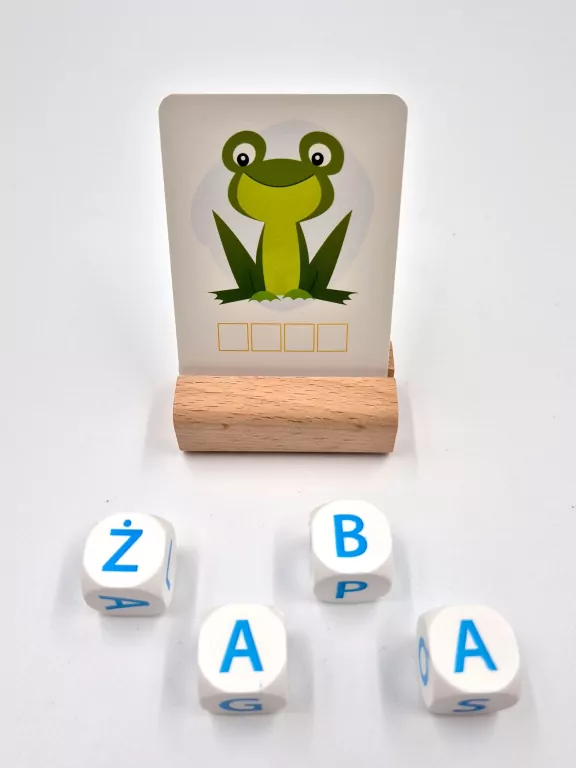 Kostka po kostce. Pisanie 6 kostek. Gra edukacyjna Montesori - tantis.pl