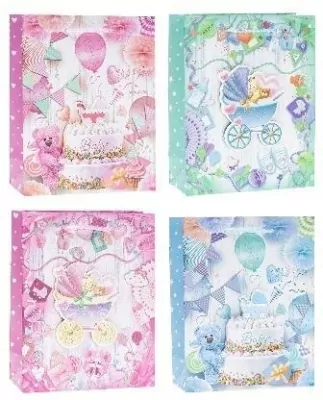 Torebka Pop-Up 3D Narodziny 26x32x10cm mix ROZETTE. 1 sztuka