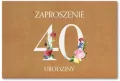 Zaproszenie Urodziny 40 ZT38 - tantis.pl