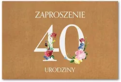 Zaproszenie Urodziny 40 ZT38