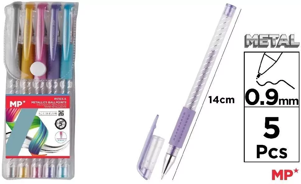Długopis metaliczny 0.9mm 5 kolorów - tantis.pl
