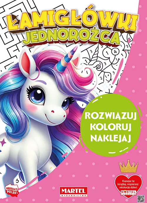 Łamigłówki jednorożca z naklejkami - tantis.pl