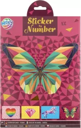 Naklejanie po numerach A4 Motyl