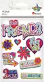 Naklejki papierowe 3D friends mix 10szt - tantis.pl