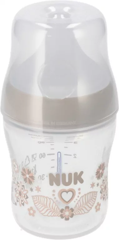 NUK. Perfect Match. Butelka z silikonowym smoczkiem. 150 ml. Serca - tantis.pl