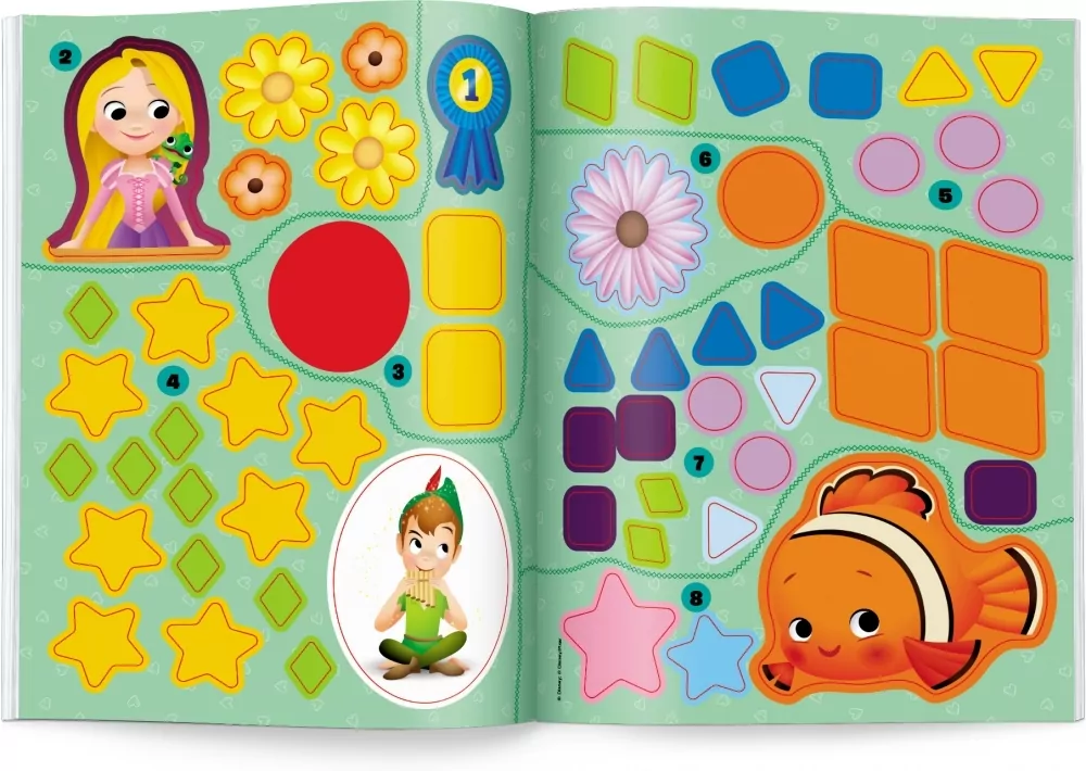 Kształty. Uczę się i naklejam. Disney Maluch FIG-9201 - tantis.pl