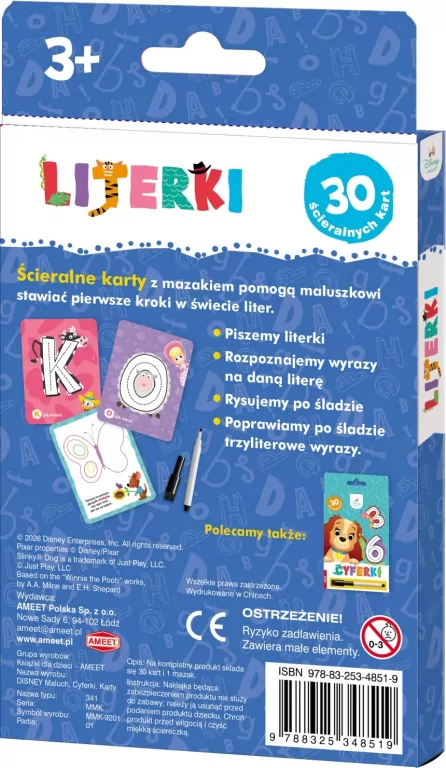 Disney Maluch. Literki. Karty - tantis.pl