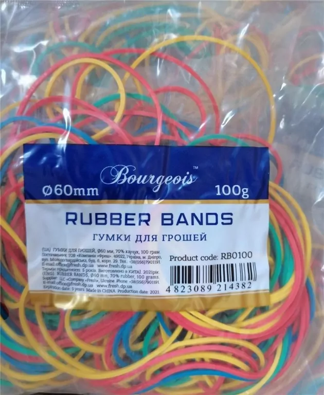 Gumki recepturki 60 mm 100g mix kolorów - tantis.pl